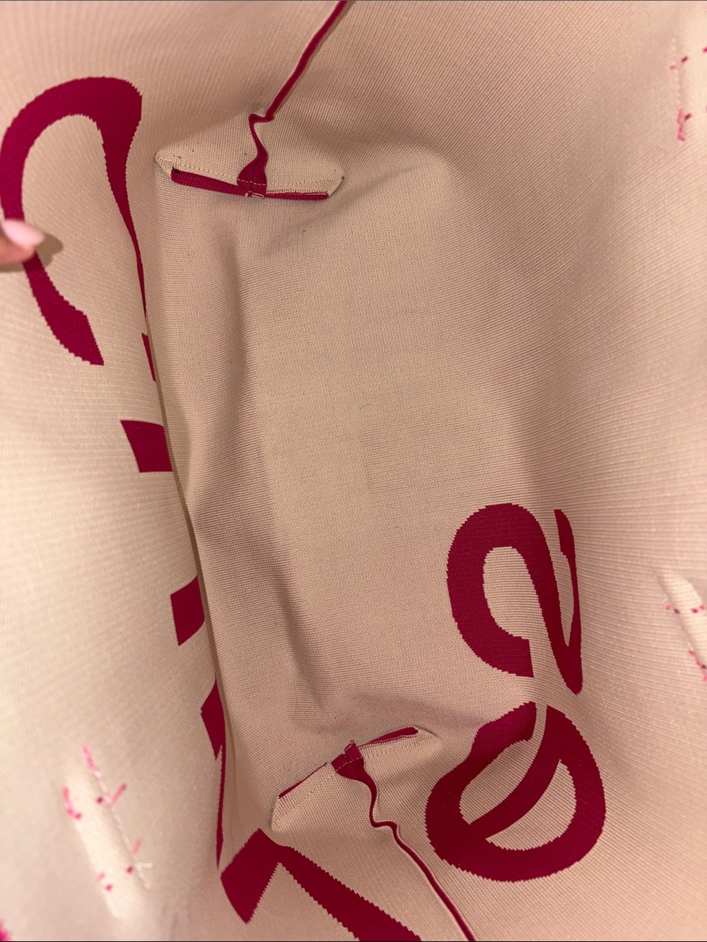 Curves By Sean Brown Raspberry
Canvas Tote with Cream Accents - Picture 2 of 2
